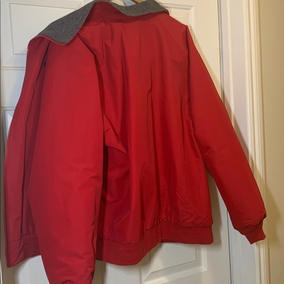 Lands’ End Jacket - Men’s Large 42-44 - Red with Gray Fleece - Waterproof - Picture 8 of 9